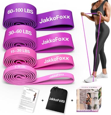 Набір еластичних стрічок для фітнесу 4 шт. – для тренувань, реабілітації та фізіотерапії