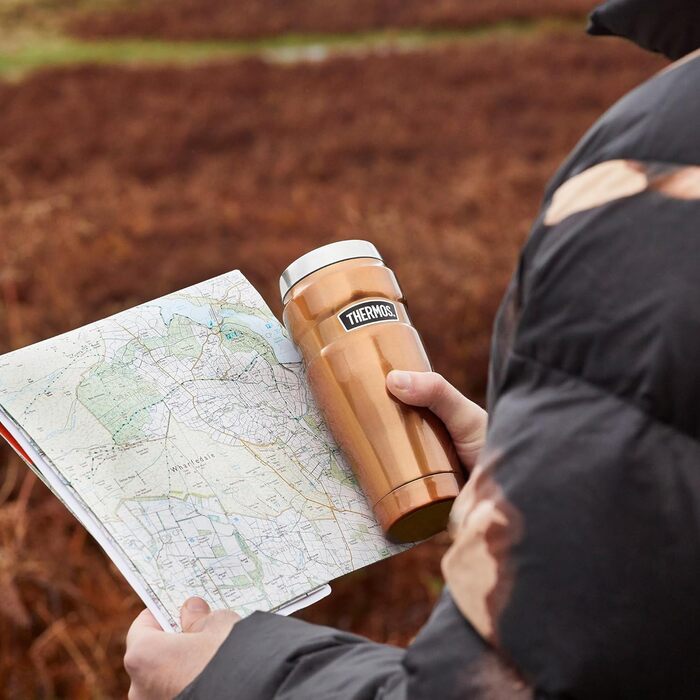 Термокружка Thermos King, нержавіюча сталь, 470 мл, мідне покриття