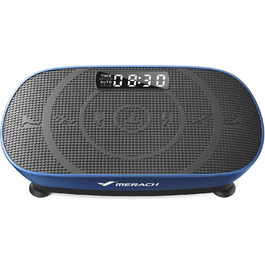 Вібраційна платформа MERACH для формування тіла та розслаблення, тиха та компактна, з LED-дисплеєм, зручним силіконовим покриттям та пультом дистанційного керування (блакитна)