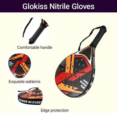 Набір для пляжного тенісу (2 ракетки) Padelschläger ABS/EVA, з м'ячами та сумкою для перенесення - для дорослих, чорно-червоний