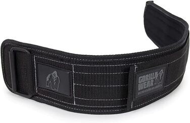 Пояс для бодібілдингу та фітнесу Gorilla Wear 4'' нейлоновий, чорний, для чоловіків і жінок