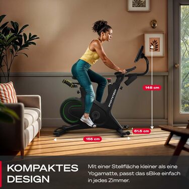 Електровелосипед Sportstech sBike Lite 10.1' з LED-технологією та сенсорним дисплеєм для фітнесу