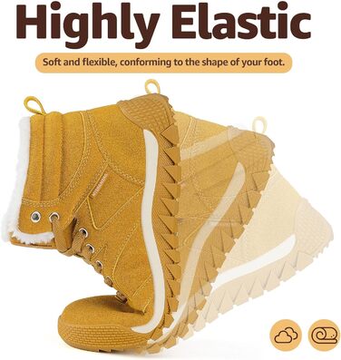 Черевики зимові жіночі Mishansha Herren, утеплені, снігоступи, зимові черевики, розмір 36-48 EU (40 EU, теплий жовтий)