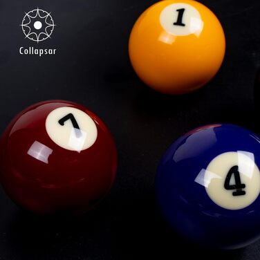 Преміум набір більярдних куль Collapsar, 16 шт, 54 мм, мармуровий стиль