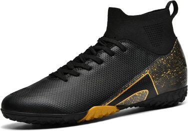 Бутси для футболу: чоловічі, жіночі, дитячі. Підходять для штучного газону, залу, тренувань. AG, FG, TF. Розмір 39 EU, чорний (2309t Tf)