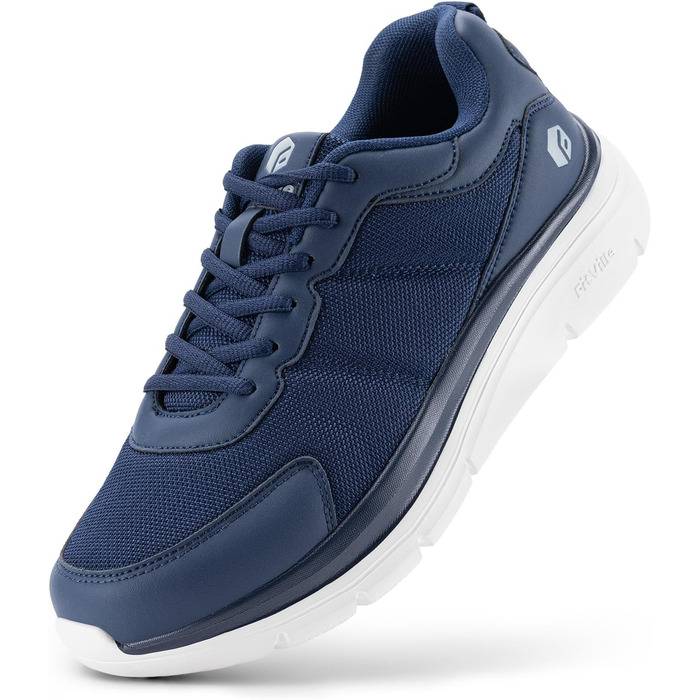 Чоловічі кросівки для ходьби FitVille з широкою колодкою, легкі, для відпочинку, з амортизацією, поверненням енергії, для фітнесу, дихаючі, для залу, гнучкі, розмір 40-50, колір: темно-синій