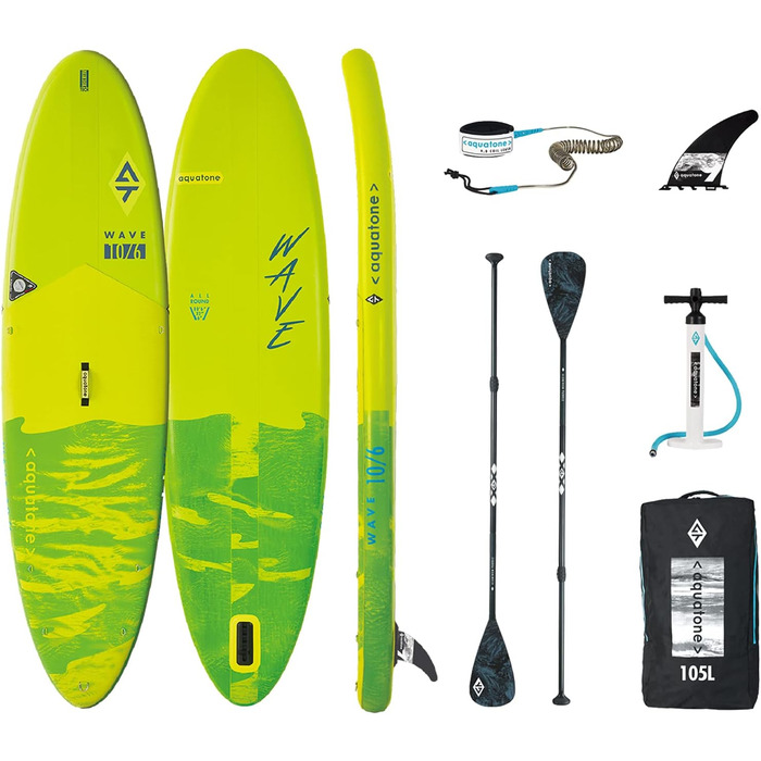 Надувна SUP-дошка AQUATONE Wave Allround 320x81x15 см, 300 л, універсальна, комплект для сапбордингу, для чоловіків і жінок