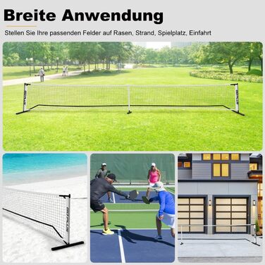 Набір для піклболу GYMAX з металевим каркасом, 6.7 м, з сумкою, вологостійкий, для тренувань у саду, на пляжі та задньому дворі