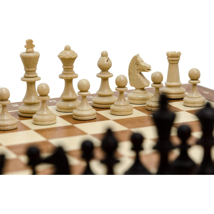 Професійний шаховий набір Master Of Chess №3, дерев'яна інкрустована дошка 35 см, фігури Стаунтон, для турнірів