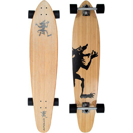 Лонгборд Apollo Hawaiian Wulff Bamboo з підшипниками ABEC, Drop Through, для фрірайду та круїзингу
