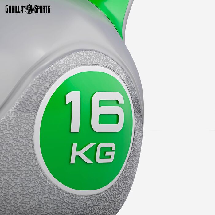 Кетлбел GORILLA SPORTS® 2-20 кг - вага для фітнесу, тренувань, з пластиковою підставкою (окремо/набір)