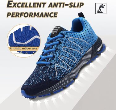 Чоловічі кросівки ASHION: дихаючі, легкі, для бігу та повсякденного носіння, розмір 43 EU, блакитні