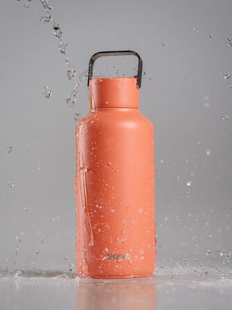 Пляшка для води EQUA Timeless, нержавіюча сталь, 1000 мл, BPA-free, герметична, довговічна, багаторазова, абрикосова
