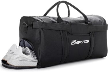 Спортивна сумка RR Sports з відділенням для взуття, чорна, 30 л – для жінок, чоловіків і дітей, тренувальна сумка для фітнесу, спортзалу, футболу