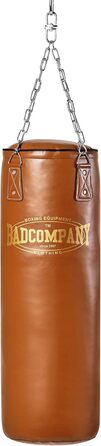 Боксерський мішок Bad Company Retro з міцною сталевою ланцюгом, з екошкіри, наповнена/ненаповнена, 80/100/120/150/180 x 35 см - Колір: Коричневий 100 x 35 см (порожня)
