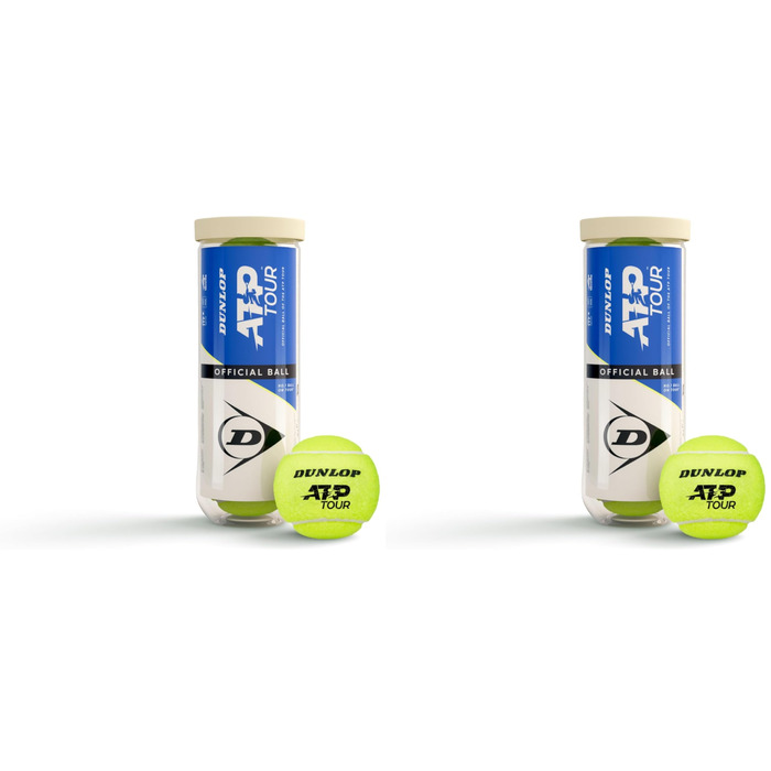 Тенісний м'яч Dunlop ATP Tour - для ґрунту, хард-корту та трави, 3x4 м'ячі (2x3 м'ячі)