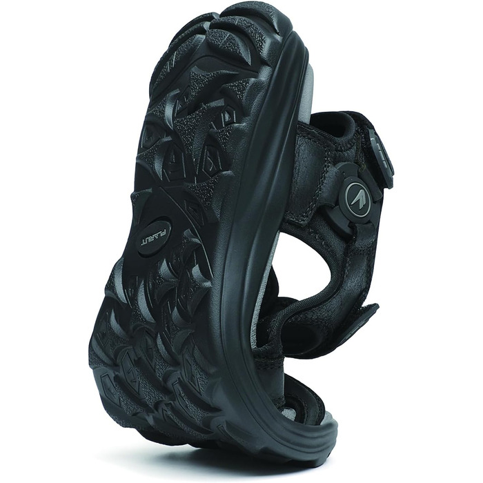 Чоловічі сандалі FLARUT для трекінгу та активного відпочинку, шкіра, відкритий носок, чорні, 44 EU