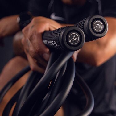 Стрибкове канат для Муай Тай 3.0 - з вагою, для чоловіків та жінок - професійний, для інтенсивних тренувань, MMA та фітнесу, для всього тіла (чорний)