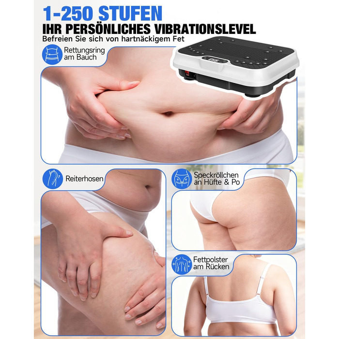 Віброплатформа для жінок HomeFitnessCode Mini - тренажер для дому для схуднення та м'язового розвитку, чорний