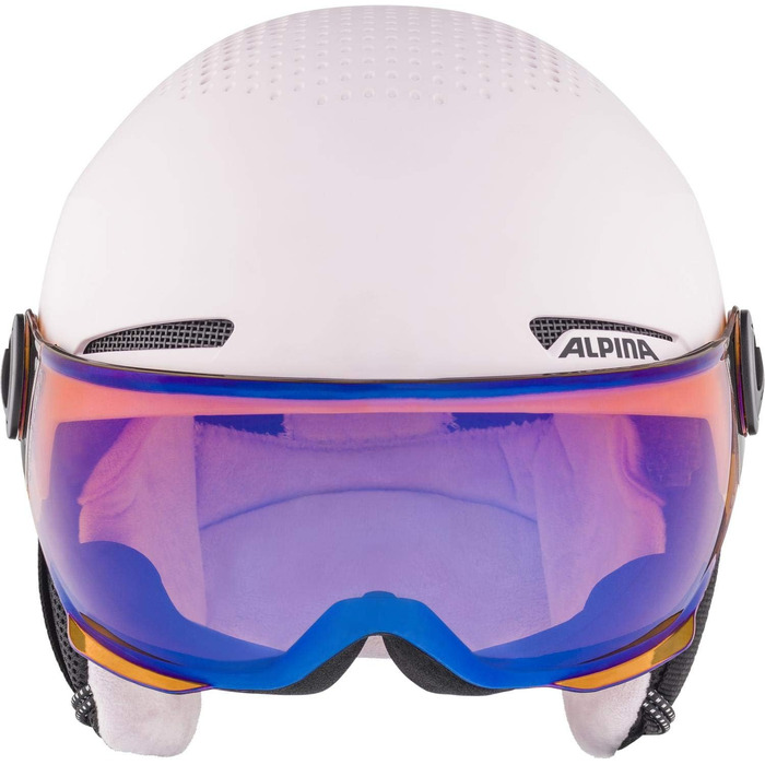 Дитячий лижний шолом Alpina Zupo Visor Q-Lite з візором, рожевий, 54-58 см, легкий, контрастне скло