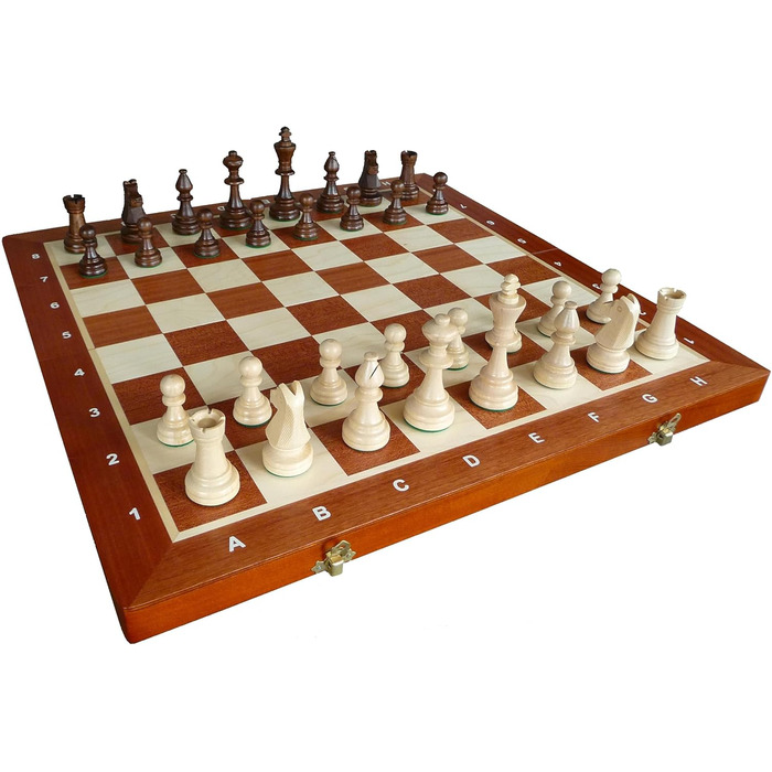 Набір шаховий Großartig Tournament NO. 6 | Master Of Chess | Шахове поле 54x54 см | З горіха та ясену | Набір шаховий Staunton | Преміум якість