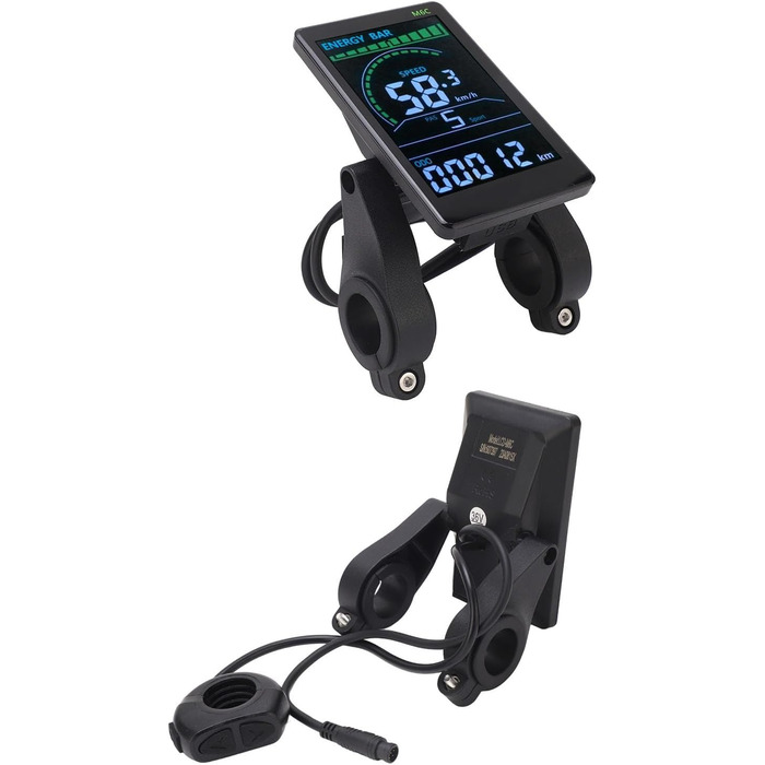 Велокомп'ютер BuyWeek M6C для електровелосипеда, LCD-дисплей, 24V/36V/48V/60V, 6-контактний водонепроникний кабель, підключення фари