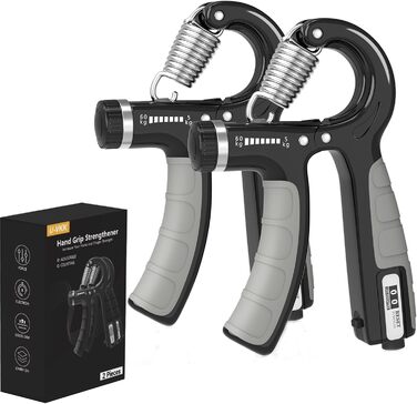 Набір для тренування зап'ястя 2 шт. Handtrainer, 5-60 кг, для спортсменів та реабілітації, FC0101 (темно-сірий)