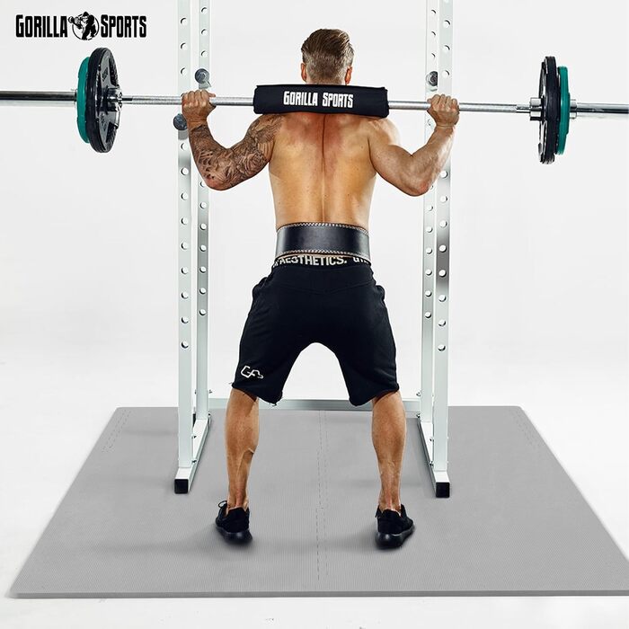 GORILLA SPORTS захисні мати EVA, 6 шт, 60x60x1,2 см, антиковзкі, для фітнесу, підлоги, спортзалу, басейну, з крайками, вибір кольору