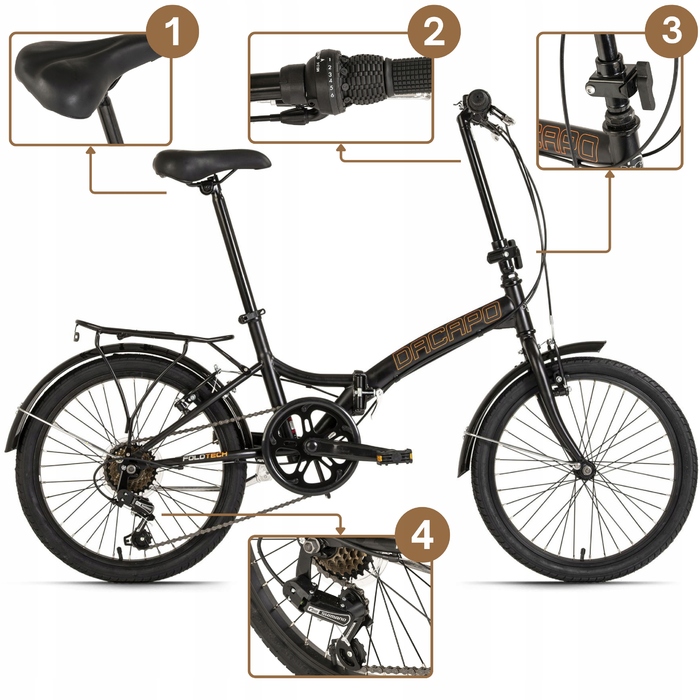 Складаний велосипед KS Cycling Foldtech, рама 12