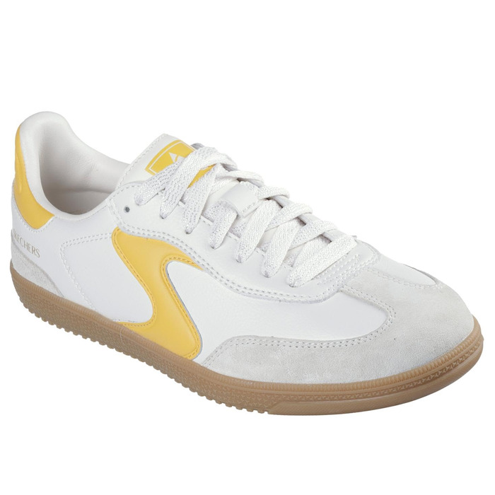 Кросівки жіночі Skechers Hotshot Kickoff White/Yellow 38.5 EU зі штучної шкіри