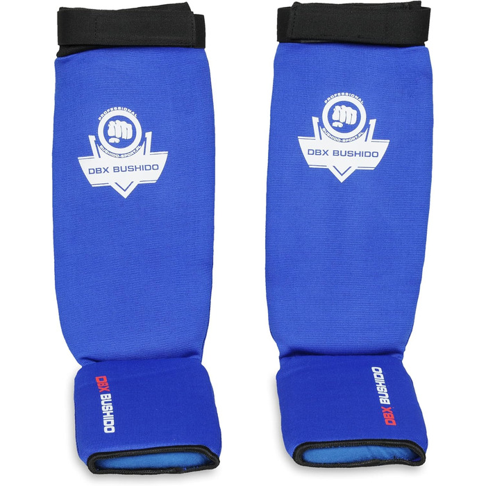Захист гомілки DBX Bushido Sport Flexibler XL, синій – для тайського боксу, MMA та кікбоксингу, ідеальна посадка