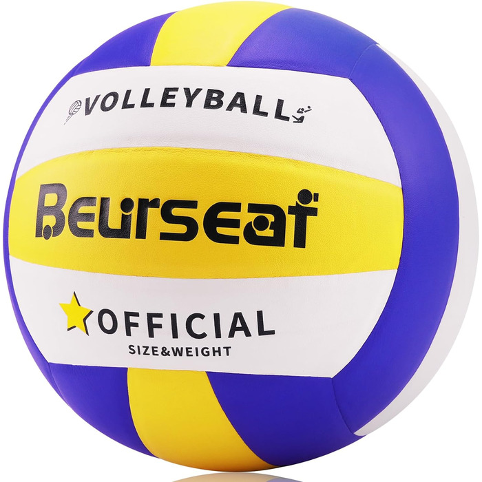 Volleyball Beurseaf: м'який дотик, пляжний волейбол, розмір 5, блакитний & жовтий
