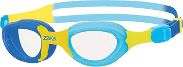 Дитячі плавальні окуляри Zoggs Little Super Seal з UV-захистом, швидке регулювання, для дітей до 6 років, синьо-жовті, прозорі лінзи