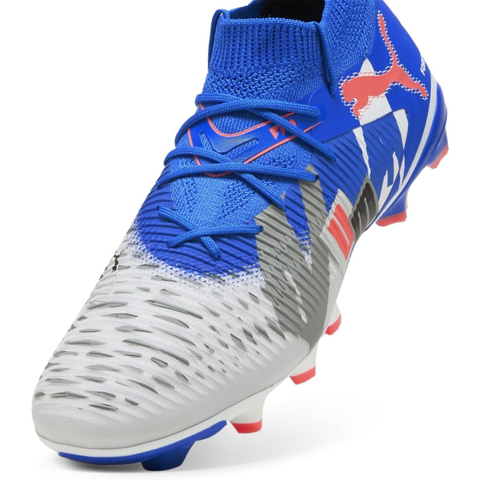 Футбольні бутси PUMA Future 8 Match FG/AG для унісекс, білий/чорний/червоний, розмір 39 EU