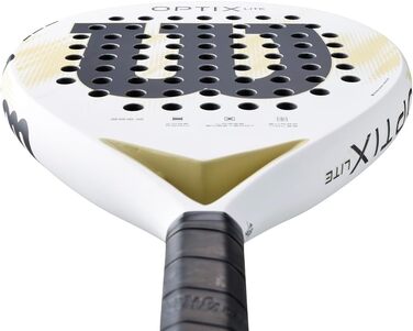 Ракетка для падел Wilson Optix V2 Lite (Біла) - Легка, для початківців, з скловолокном, 45.9x27.6x8.3 см