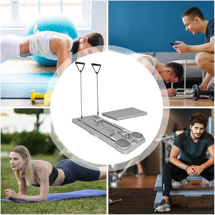 Планк-тренажер для преса і віджимань, фітнес-тренажер для дому, Pilates Reformer, зміцнення сідничних і спинних м'язів, балансування