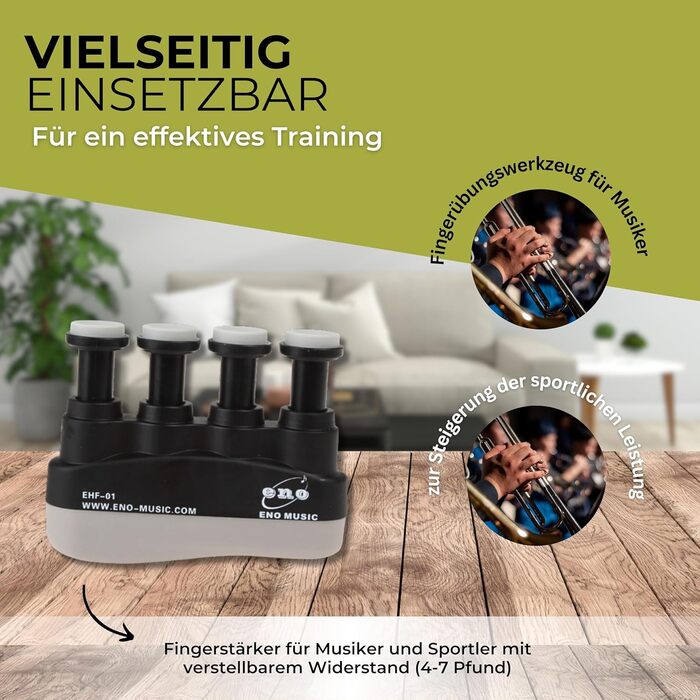 Тренування пальців HeroSports - тренажер для рук - інструмент для музикантів - індивідуальні тренування пальців - фітнес-тренажер для пальців з регульованим опором 4-7 фунтів - для зміцнення сили рук та пальців
