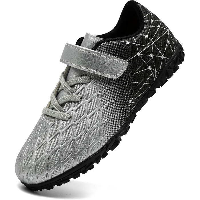 Дитячі футбольні бутси Kinder для залу та вулиці: Indoor/Outdoor, Kunstrasen, Futsal, 32 EU, Сріблясті