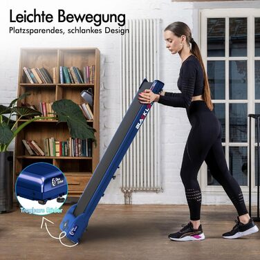 Walkingpad Laufband BLACK LORD SL9 - біговий доріжка, портативна, до 16 км/год, нахил до 9%, LED-дисплей, Bluetooth, для дому та офісу