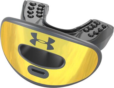 Захисник для зубів Under Armour Air Lip Guard для футболу, повна захист, сумісний з брекетами, миттєва фіксація, золотий / хром