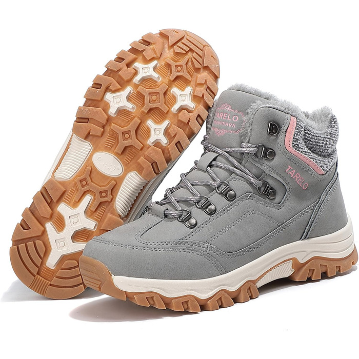 Зимові черевики жіночі TARELO, антиковзання, розмір 36-41, сірий