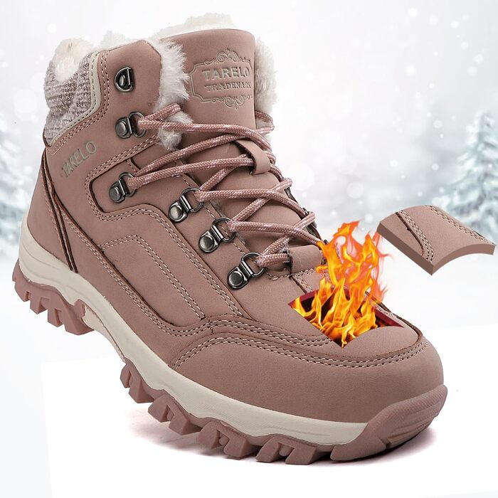 Зимові черевики жіночі TARELO, антиковзання, розмір 36-41, сірий