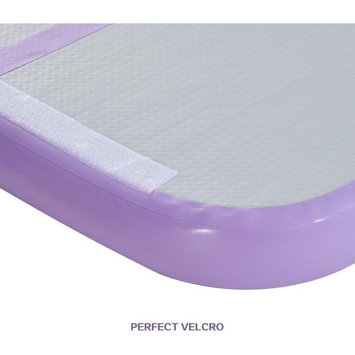 Гімнастичний килимок надувний Air Turn Track 3/4/5/6м, фіолетовий. Килимок для гімнастики, йоги, кемпінгу, тренувань вдома та на вулиці. Нековзний, водонепроникний.