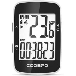 COOSPO BC26 GPS велосипедний комп'ютер Bluetooth 5.0, бездротовий, водонепроникний, велоспідометр з 2,3'' екраном та авто-підсвіткою