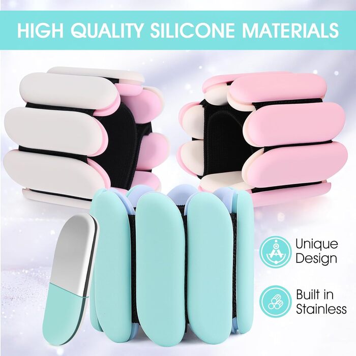 Гантелі на зап'ястя, 2 шт., регульовані силіконові браслети, 0.9 кг, чорний. Підходять для ходьби, йоги та фітнесу, тренування рук та ніг.