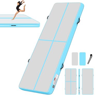 Гімнастичний надувний мат BPB для тамблінгу з електричним насосом, 300x100x10 см — тренажер для гімнастики, йоги, пілатесу та акробатики