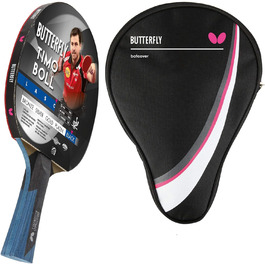 Професійна ракетка для настільного тенісу Butterfly® Timo Boll Black з чохлом, ITTF сертифікований накладка Wakaba, анатомічна ручка, для технічно просунутих гравців