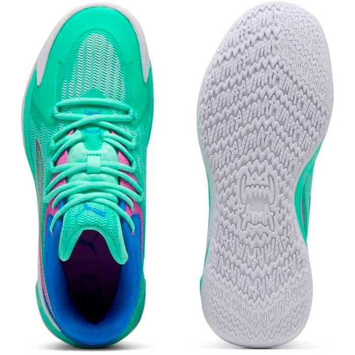 Кросівки баскетбольні PUMA Dagger (44 EU, Green Glimmer Pure Magenta)