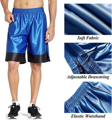 Шорти спортивні чоловічі LeeHanTon, 4 шт. в наборі: швидковисихаючі, легкі, для баскетболу з глибокими кишенями, еластичний пояс