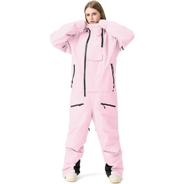 Жіночий гірськолижний комбінезон HOUZONIY 729+ Рожевий - гірськолижний костюм, сноуборд, Outdoor